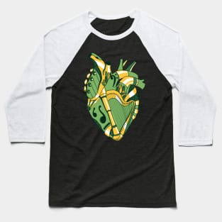 Forrest Green No 2 Musical Heart Baseball T-Shirt